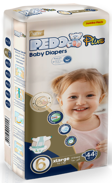 Дитячі підгузки ТМ Pedo XLarge(15+кг),44шт